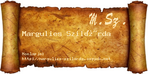 Margulies Szilárda névjegykártya